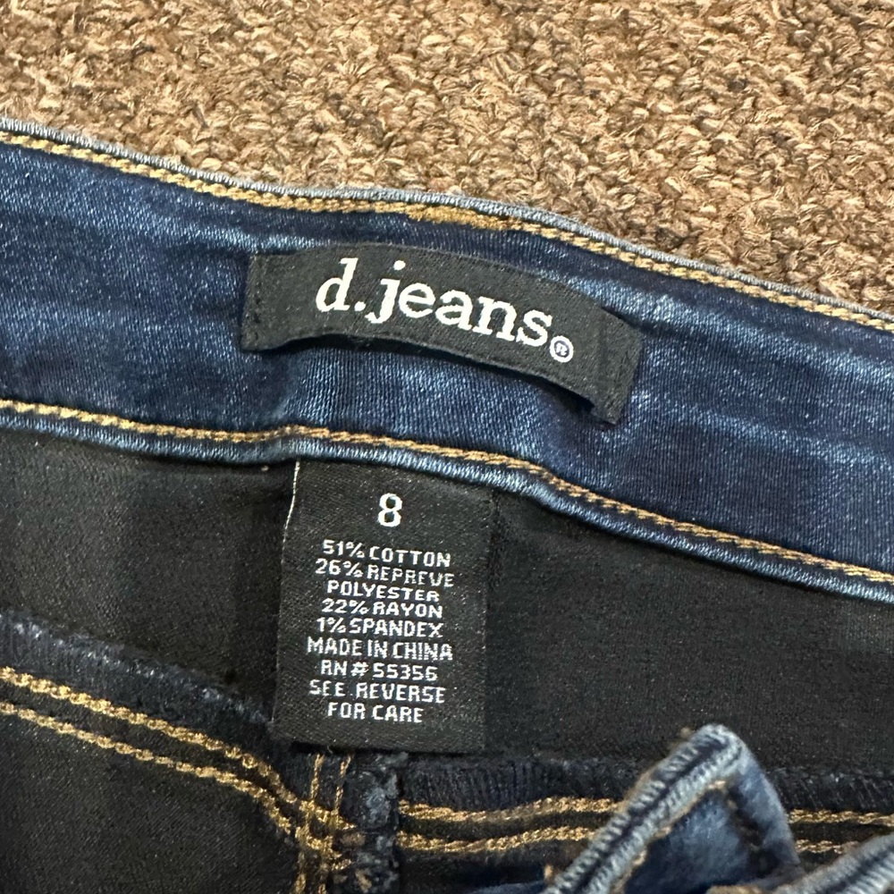 NWT Womens Blue Denim D.Jeans Sz 8 high waist skinny - Picture 5 of 6